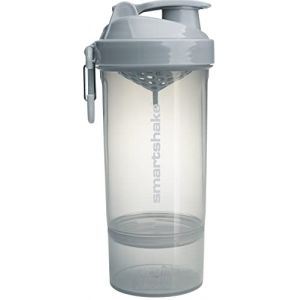 Bouteille shaker protéinée Smartshake O2GO ONE 800 ml | 27 oz – Bouteille shaker avec compartiment à poudre – Étanche – Sans BPA – Bouteille shaker sport unisexe – Noir, blanc, gris orage, rose coton (MyFit24, neuf)
