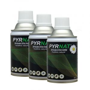 Insecticide Naturel en Aérosol 3x250 ml, à Base de Pyrèthre, Anti-mouches, Moustiques, Punaise de Lit Efficace et écologique contre les insectes volants et rampants. (3) (APRODOM, neuf)