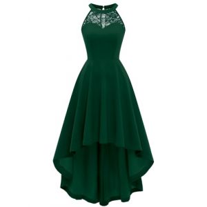 Bbonlinedress Robe Femme Chic et Elegant Robe Asymétrique de Soirée Courte Devant Longue Dernière pour Cocktail Mariage Invité Bal de Promo Anniversaire Cérémonie Dark Green 2XL (Bbonlinedress, neuf)