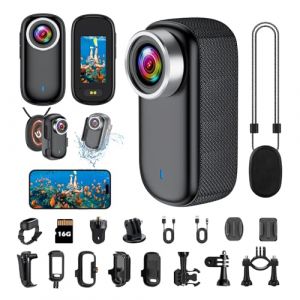 YCCNIU Cam&eacute;ra d'action WiFi 4K &Eacute;tanche Minicam&eacute;ra d'action pour Casque, Cam&eacute;ra de Sport WiFi 150&deg; avec &Eacute;cran 1,47 Pouces et Aimant, Petite Cam&eacute;ra Embarqu&eacute;e pour Moto, V&eacute;lo et Vlog de Voyage (Chen-Cong, neuf)