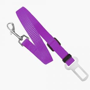 Ceinture de s&eacute;curit&eacute; pour Chiens, Animaux pour Voiture, r&eacute;glable, Violet (REY &reg;, neuf)