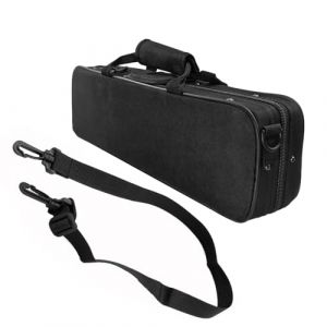 Etui fl&ucirc;te traversi&egrave;re, &eacute;tui fl&ucirc;te sac de transport valise tissu Oxford imperm&eacute;able avec bandouli&egrave;re r&eacute;glable, sac fl&ucirc;te sac messager accessoires Etui &agrave; fermeture &eacute;clair pour fl&ucirc;tes 16 trous (Corygo, neuf)