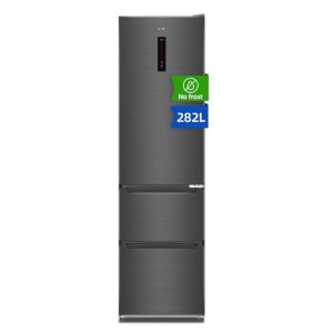 CHIQ Réfrigérateur autonome de 282 l avec tiroirs de congélation, 282 l, double système d'inverter, sans gel, multi-flux d'air, entrée intelligente à l'écran tactile, compresseur (CHiQ, neuf)