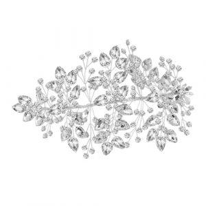 Healeved Coiffe De Mariée Coiffe Pour Femme Accessoires De Cheveux En Strass Coiffe De Mariage Pour Mariée Coiffe De Mariée Pour Mariage Coiffe De Mariée Vigne De Cheveux En Cristal (Accompany JY, neuf)