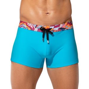Mauro Kane Maillot de Bain pour Homme Boxer Swimming Trunks Plage Natation Piscine Cordon de Serrage Réglable Bleu Ciel S (Mauro Kane, neuf)
