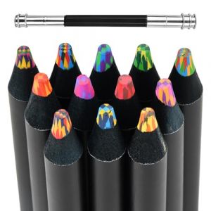 Ziyonix Lot de 12 Crayons de Couleur pour Adultes et Enfants, Crayon Arc-En-Ciel pour Dessin, Crayon de Couleur Gras Pr&eacute;-Taill&eacute;, Crayons de Bois Multicolores pour Peinture cr&eacute;ative et Bricolage (zhiyuanhao, neuf)