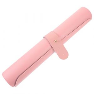 DECORNIJIA Tapis de Table de Manucure Pliable 70X35 CM en PU Bicolore Rose P&acirc;le et Bleu Ciel avec Sangle de Rangement Tapis de Bureau pour Proth&eacute;siste Ongulaire Accessoire Professionnel (ZhiLight, neuf)