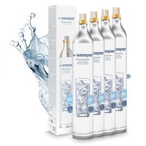 Lot de 4 Cylindres de Recharge de Gaz CO2 pour Machine &agrave; Gaz&eacute;ifier Sodastream, 60l (agdmaster, neuf)