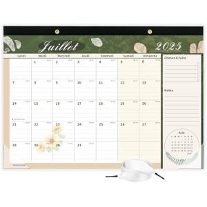 Saiwiimody Grand Calendrier 2025 2026 Avec Couverture Imperméable Calendrier Mensuel Scolaire Familial Mural Juil. 2025 à Déc.‌ 2026 Famille Organisée, 43 x 31 cm (Saiwiimody, neuf)