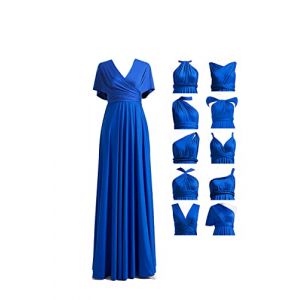 72styles Robe Infinity avec Bandeau, Robe Demoiselle d'honneur Femme Convertible, Longue, Grande Taille, Multi-Way, Soir&eacute;e,Mariage Invit&eacute;e, Bleu Royal, Taille Unique (INFINITYDRESS, neuf)