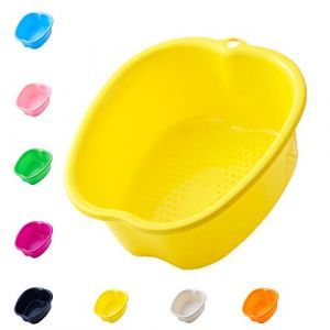 Grande Bassine Plastique Bassin de Spa Bain de Pieds,Spa d'eau et Massage des Pieds,pour Pédicures Tremper Les Pieds Détox et Massage Elimine Callosités Cuticules (Yellow) (XCMJTM-US, neuf)