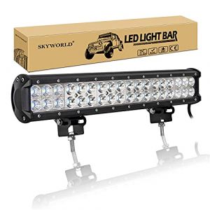 SKYWORLD 43cm 108W Barre Lumineuse LED de Travail, Étanche Barre LED Bar Rampe Feux Antibrouillard Phare de Travail LED12V 24V pour 4x4 Offroad Voiture Véhicule Camion Tracteur Quad Bateau 6000K (SKYWORLD-EU, neuf)