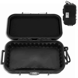 Agatige 19x12x5cm/7.5x4.7x2 Pouces Bo&icirc;te S&egrave;che &eacute;tanche et Herm&eacute;tique, Bo&icirc;te de Rangement, Bo&icirc;te D'organisation du Mat&eacute;riel, &eacute;tui de Transport Antichoc pour Le Camping, la P&ecirc;che (Noir) (YuchooesEU, neuf)