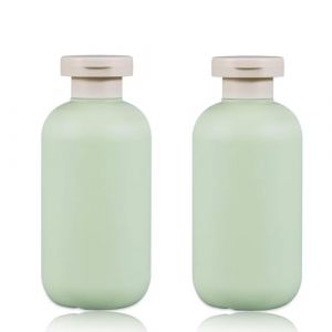 EIHI Lot de 2 flacons souples rechargeables en plastique avec bouchon à rabat - flacon vide, flacon voyage, Accessoires de voyage pour shampooing, crèmes, lotion, après-shampoing - 200 ml (EIHI, neuf)