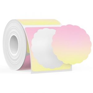 SUPVAN KATASYMBOL T50M Pro &Eacute;tiquettes Thermiques Autocollantes Imperm&eacute;ables, &phi; 50 mm, 140 Pi&egrave;ces/Rouleau, Rose D&eacute;grad&eacute; (SUPVAN, neuf)