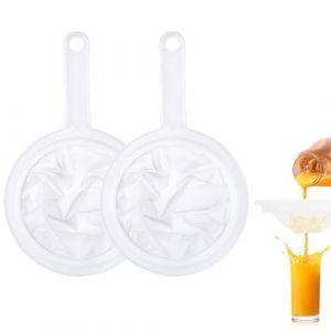 Tamis Filtre Alimentaire, Filtres En Nylon, Filtres &agrave; Mailles Fines, Tamis &agrave; Jus, Filtre &agrave; Vin, Pour filtrer les huiles, Caf&eacute;, Lait de Soja(2 Pi&egrave;ce, 200 Mailles) (Rfervgauk, neuf)