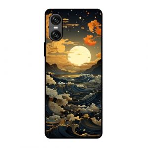 KARTXITAI Coque Compatible avec Sony Xperia 10 VI,Housse Étui de Protection en Silicone en Gel TPU Souple Case Cover Ultra Douce Empêche Rayures Shock-Absorption - Mer,Lune (KARTXITAI, neuf)