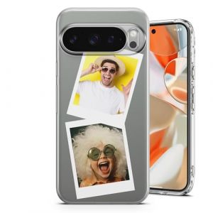 AMAZING Housse Personnalis&eacute;e pour Google Pixel 8a - Personnalisable avec Votre Nom/Photo - TPU Souple - Qualit&eacute; Premium, Design Durable Et Styl&eacute; - 2 Photos Style Polaroid (PrintAmazing, neuf)