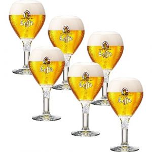 Leffe Lot de 6 verres à bières transparents 330 ml (IDECALE, neuf)