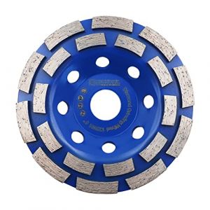 HIGHDRIL Disque Diamant Meuleuse 125mm - Double Rangée Meule pour Ponçage et Polissage du Béton Maçonnerie Granit Marbre Pierre Naturelle (NB DIATOOL DIY TOOLS, neuf)