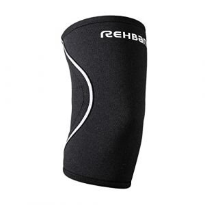 Rehband Coudi&egrave;re, 1 pi&egrave;ce, bandage de coude en n&eacute;opr&egrave;ne de 3 mm, la compression du coude stabilise les muscles et les articulations, Couleur:Noir, Taille:L (Rehband, neuf)