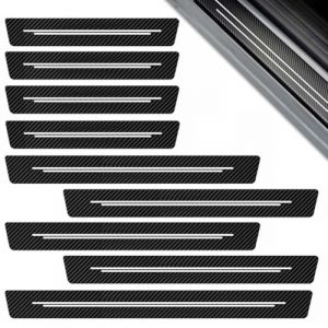 9 Pi&egrave;ces Protection Seuil de Porte de Voiture, Fibre de Carbone Protection Porte de Voiture Auto Plinthes, Anti Rayures Seuil de Porte Universelle en Fibre de Carbone, pour La Plupart des Mod&egrave;les (Aruichi, neuf)