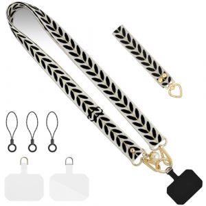 flintronic Lani&egrave;re de T&eacute;l&eacute;phone pour Housse, Dragonne de T&eacute;l&eacute;phone, Universelle R&eacute;glable Cordon Telephone Portable, Cha&icirc;ne de T&eacute;l&eacute;phone Universelle Imprim&eacute;, Compatibles avec Plupart des Smartphones (flintronic, neuf)