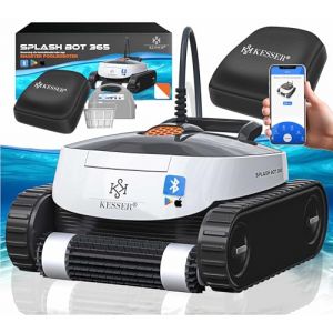 KESSER® Robot de Piscine pour Fond et Paroi | Jusqu'à 100m² de Piscine | Entièrement Automatique avec Fonction App et Module de Contrôle | Mécanisme d'escalade - Anthracite/Anthracite (WMK Trading GmbH, neuf)