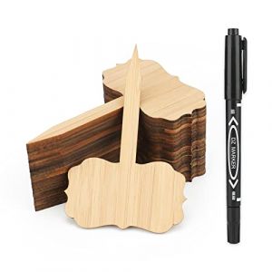 KINGLAKE 30 Pi&egrave;ces Etiquette Jardin Exterieur, Pour Plante Bambou, Potager, Semis - Convient aux L&eacute;gumes Succulents et Aux Fleurs - Polygone (JH Gardening, neuf)