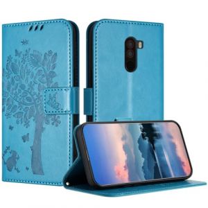 JayModCase Coque pour Xiaomi Pocophone F1, Coque Portefeuille Housse Cuir avec Porte Cartes et b&eacute;quille Fermeture magn&eacute;tique &Eacute;tui pour Xiaomi Pocophone F1 - Bleu (HXM STORE - EU, neuf)