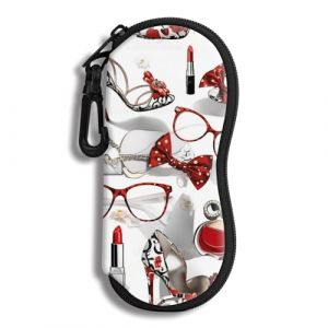 &Eacute;tui &agrave; Lunettes Lunettes de Soleil Pochette Souple Avec Clip de Ceinture &eacute;tui &agrave; Lunettes Ultra L&eacute;ger en N&eacute;opr&egrave;ne &agrave; Fermeture &eacute;clair Lunettes de Soleil Imprim&eacute;es pour Hommes et Femmes(Talons hauts) (CHENYIMEI, neuf)
