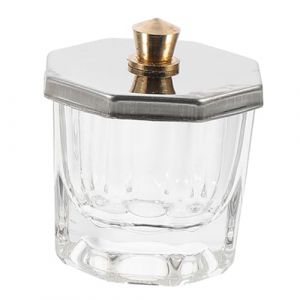 PACKOVE Bol &agrave; Ongles Verre avec Couvercle M&eacute;tallique Godet pour Vernis et Pot de Manucure (Spring TU, neuf)