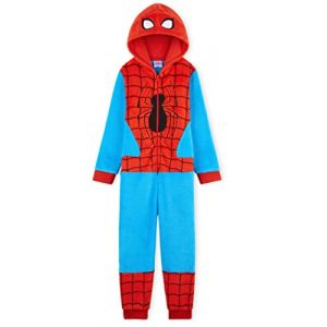 Marvel Pyjama Spiderman Combinaison Grenouillère Surpyjama Enfant Garcon (5-6 Ans, Rouge/Bleu) (Get Trend., neuf)