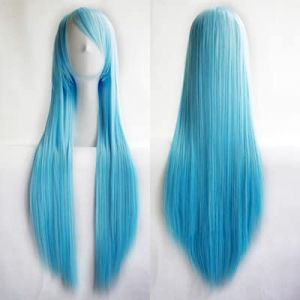 HBYLEE Perruque pour cosplay Umi Sonoda Ruka Jabami Yumeko 80 cm Noir Blanc Rouge Violet Rose 19 couleurs Perruque droite longue perruque synthétique Cosplay + bonnet de perruque n° 8 (弘玟商贸店, neuf)