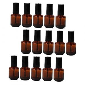 CRILSTYLEO Flacons De Vernis À Ongles Vides 15 Ml Cylindriques En Verre Avec Pinceau Pour Diy Reconditionnement (Yolena, neuf)