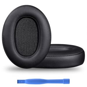 Remplacement Coussinets d'oreille pour Sony WH-XB900N/WH-CH710N/WH-CH720N/WH-RF400/MDR-RF895RK Casque par MMOBIEL - Memory Foam et Protein PU Coussinet Casque - Coussinets de Rechange &ndash; Noir (Menko Telekom, neuf)