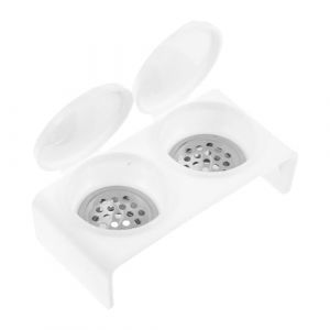 Healvian Bol à Ongles Double Compartiment avec Couvercle Anti-Évaporation Récipient pour Monomère Acrylique et Liquide Godet pour Nail Art Professionnel et Usage Maison (Pxinyao, neuf)