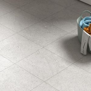 LaCheery 36 Pi&egrave;ces Revetement de Sol PVC Gris Granit Moderne pour Cuisine 30cm x 30cm Sol Adhesif Gris Salle de Bains Imperm&eacute;able Dalle PVC Credence Vinyle en Pierre D&eacute;coratif Dur Sols Salle de Bain (LCEURO, neuf)