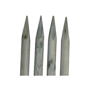 TIMBERMIK &oslash; 5cm Lot de 4 Piquet Cloture Bois Longueur: 120 cm Poteaux De Cl&ocirc;ture De Jardin Impr&eacute;gn&eacute; R&eacute;sistant Aux Intemp&eacute;ries Palissade Tuteurs avec Pointe Couleur Olive (Timbermik, neuf)