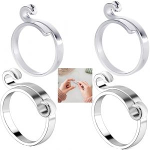 Anneau de boucle de crochet &agrave; tricoter,4 pi&egrave;ces anneau de crochet, anneau de tress&eacute; guide de fil,Boucle De Tricot R&eacute;glable,Boucle De Crochet De Tricot,pour Artisanat Accessoires Outil (xinyujiekakejiyouxiangongsi, neuf)