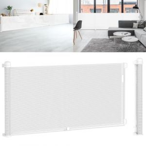 LARS360 Barrière de Sécurité Extensible 0-300 cm, Paroi de Protection pour Escalier, Barrière de Sécurité pour Bébé, Barrière Extensible, Séparateur de Sécurité pour Intérieur et Extérieur (Blanc) (Cally UG, neuf)