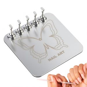 Support Pour Ongles Autocollants - Outil De Manucure Stable &Agrave; Base Magn&eacute;tique R&eacute;utilisable | Support Pour Ongles Autocollants DIY | Pour Femmes Filles D&eacute;butants Professionnels (XingTaiShiPoYunShangMaoYouXianGongSi, neuf)