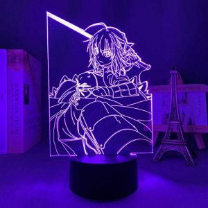 KJsdaADSA Lampe Anime 3D Fate Stay Night Saber pour chambre &agrave; coucher, d&eacute;coration, cadeau d'anniversaire, Manga, Fate Stay Night Altria, Pendragon 16 couleurs (ZhouKouXiangLuanShangMaoYouXianGong, neuf)