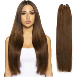 Extensions de cheveux humains raides, tissage en lot, rapport hauteur/largeur 14-28, 100 g/pièce, extensions de cheveux (taille : 3 pièces/lot, couleur : #613_22 pouces)-1 pièce/lot-#4_28 pouces (yichangshikaiyisishangmaoyouxiangongsi, neuf)