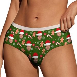 Naispanda Culotte Femme personnalis&eacute;e avec Visage Amusant Culotte Femme personnalis&eacute;e sous-v&ecirc;tements Fantaisie Culotte Femme personnalis&eacute;e sous-v&ecirc;tements Sexy avec Photo pour Femme &eacute;pouse Petite Amie (tuoqingkeji, neuf)