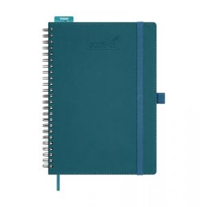 BEZEND Agenda 2026 Semainier Spirale A5 21 x 15,5 cm Agenda Scolaire Professionnel 2026 Planner A5, 18 Mois Du Juillet. 25 &agrave; D&eacute;c. 26, Couverture Souple en Cuir PU - Vert fonc&eacute; (Bezend, neuf)
