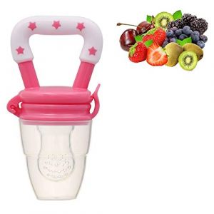 Tetine a Fruit,Tetine Grignoteuse Bebe,Grignoteuse B&eacute;b&eacute;, Sucette Fruit pour Bebe,Sucette Grignoteuse B&eacute;b&eacute;, 3 &agrave; 24 mois sans BPA (Rose, S) (Momolaa&FR (7 -20 Days Delivery), neuf)