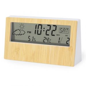 Station Météo – Thermomètre - Hygromètre - Bois Bambou – Cadeau… (Style4) (Begoon, neuf)
