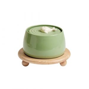 Happy minet Fontaine A Eau CERAMIQUE Chat | AquaC&eacute;ramique(Vert) (SWZEC-FR, neuf)