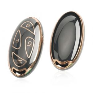 [Nouveau 2024] GAFAT Hyunda-i Tucson 2025/ Kona SX2 EV/ Ioniq 6/ Ioniq 5/ Sante Fe 2024 2025 2026 Coque de Clé de Voiture, Housse de Protection pour Clé, TPU Gel de Silice [5 Boutons] (Noir) (GAFAT(EU), neuf)